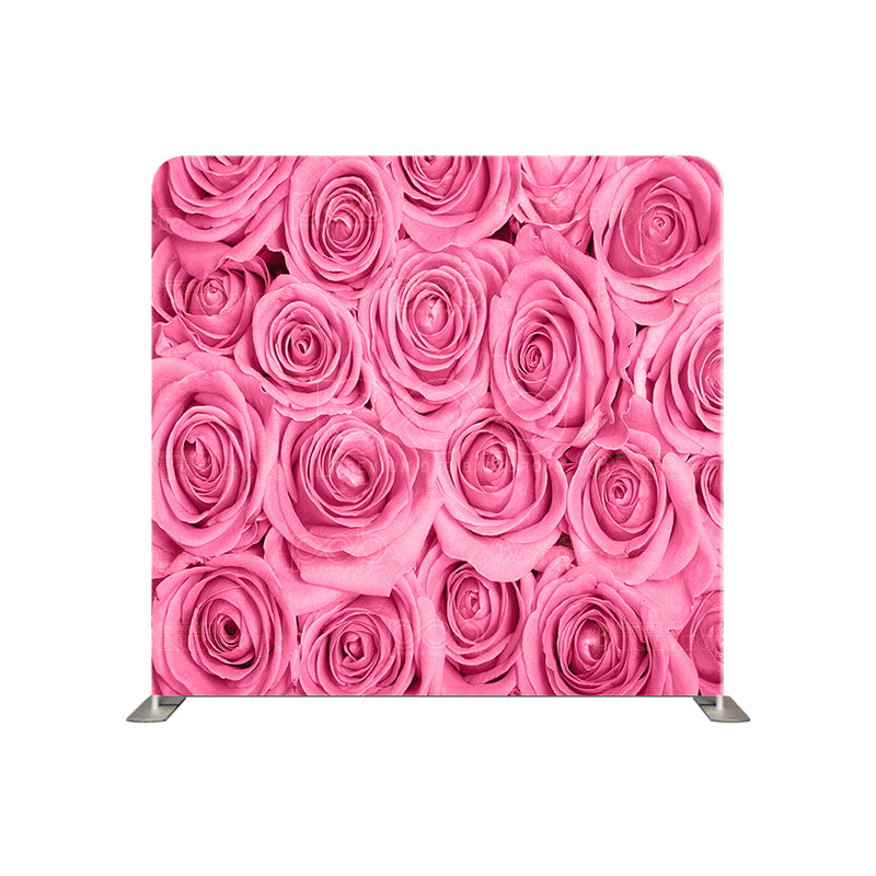 premium one pillow cover backdrops-Pink Roses