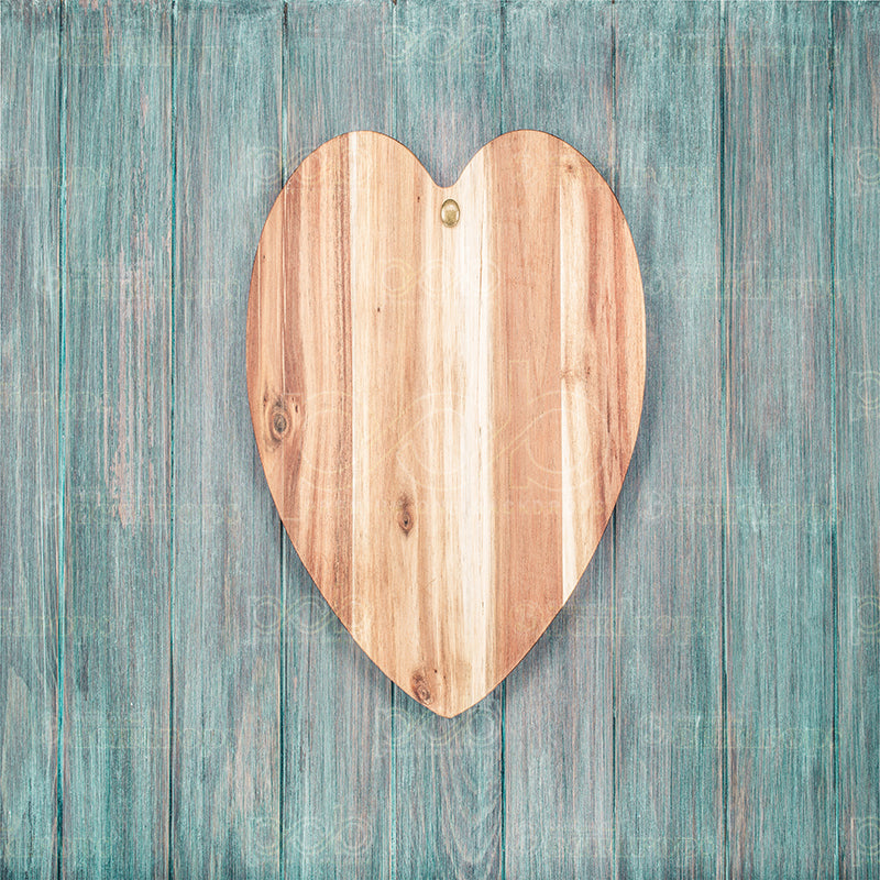 premium one pillowcover backdrops-Pink Wooden Heart