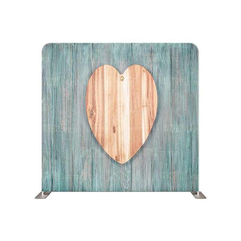 premium one pillow cover backdrops-Pink Wooden Heart