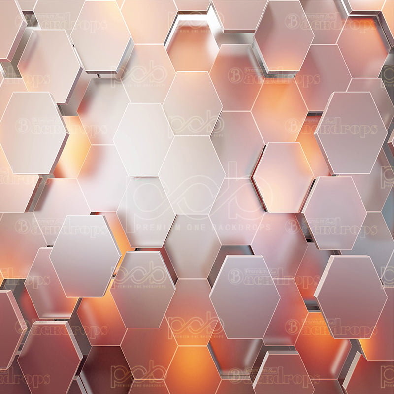 premium one pillowcover backdrops-Plush Hexagon