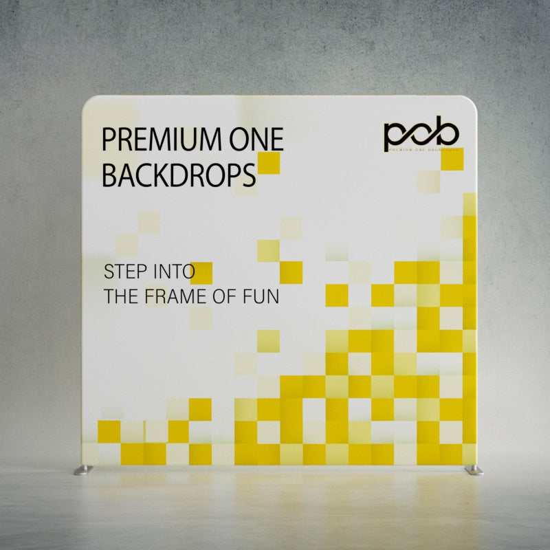 Trade Show Display-Straight Tension Fabric Backdrop With Standard Bases