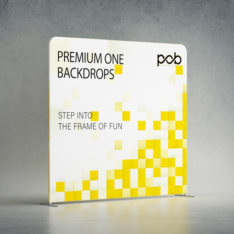 Trade Show Display-Straight Tension Fabric Backdrop With Standard Bases