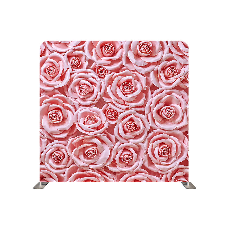 premium one pillow cover backdrops-Pretty Pink Rose