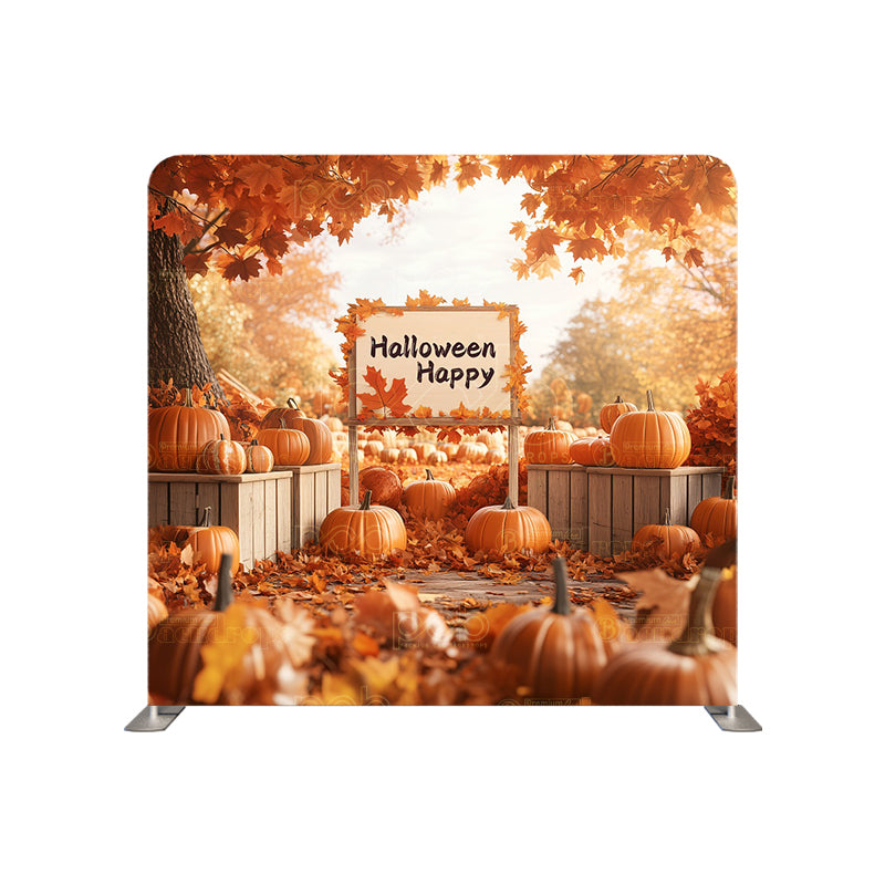 premium one pillowcover backdrops-Pumpkins With Fall Leaves