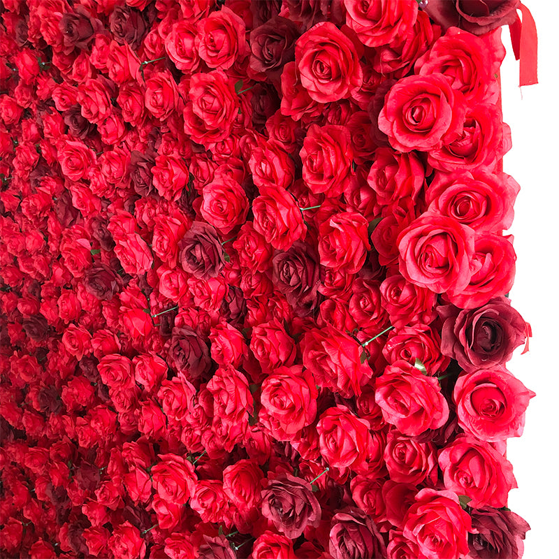 Pure Red Rose Flower Wall