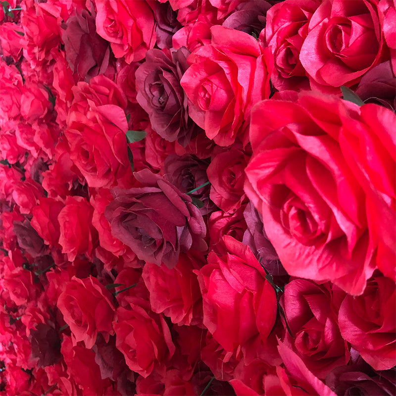 Pure Red Rose Flower Wall