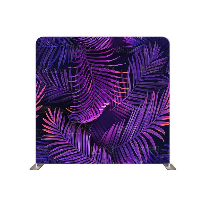 premium one pillow cover backdrops-Purple Leaves