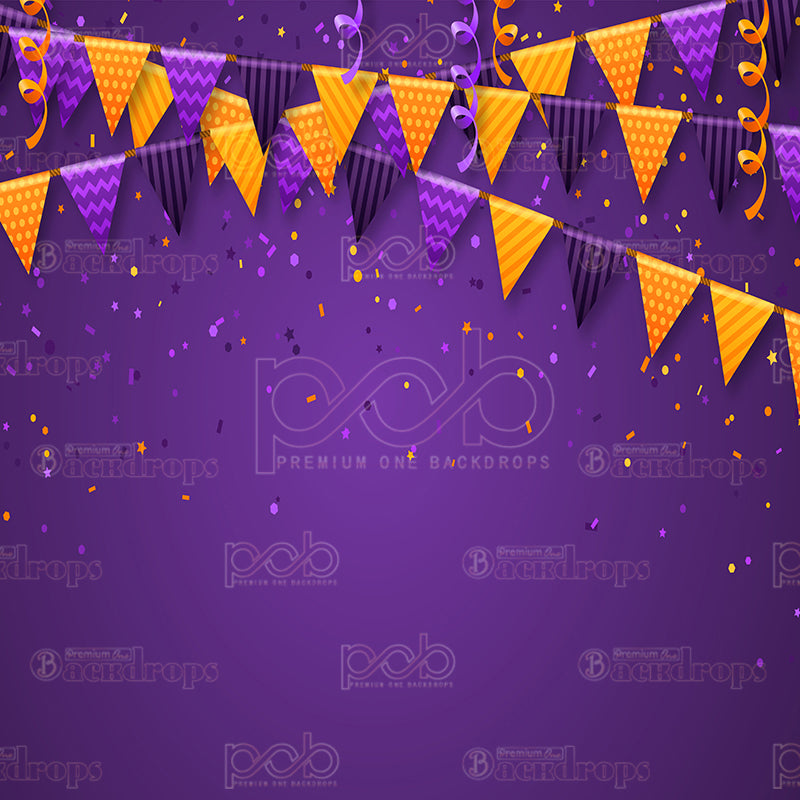 premium one pillowcover backdrops-Purple Party Fiesta