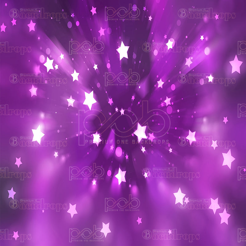 premium one pillowcover backdrops-Purple Stars