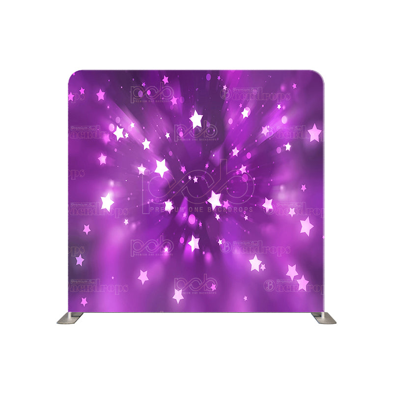 premium one pillowcover backdrops-Purple Stars