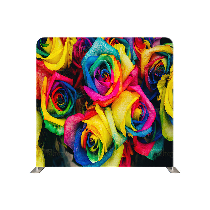 premium one pillowcover backdrops-RAINBOW LUST ROSES