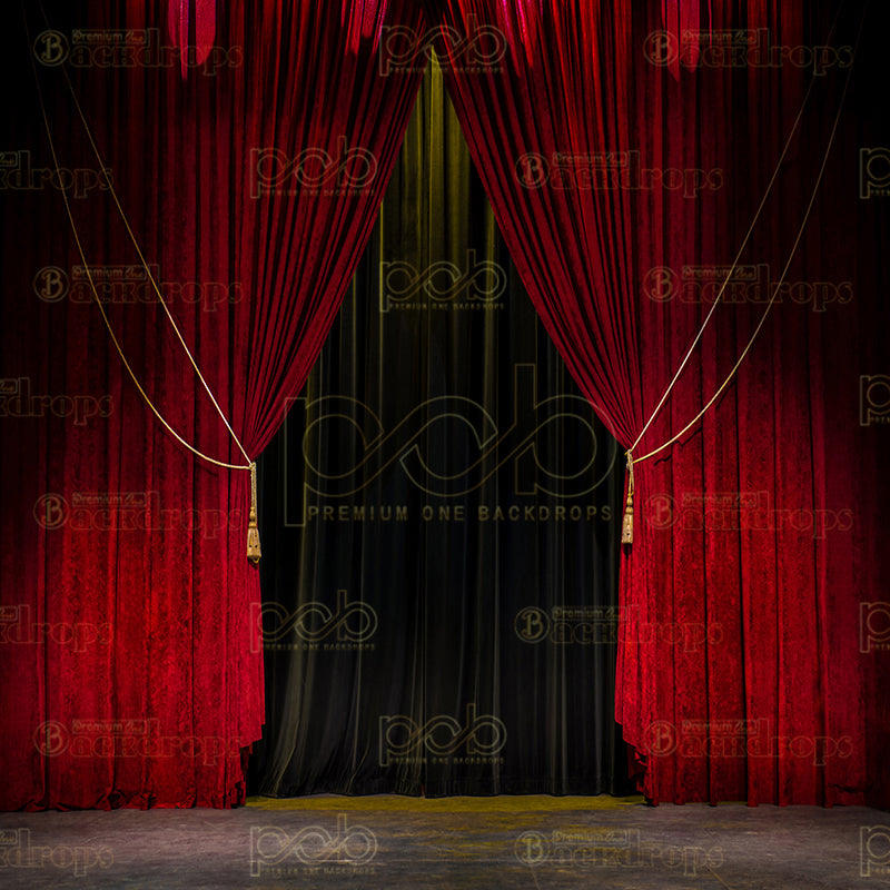 premium one pillowcover backdrops-RED CURTAIN DECOR