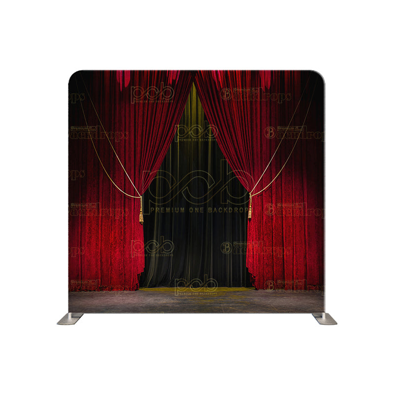 premium one pillowcover backdrops-RED CURTAIN DECOR