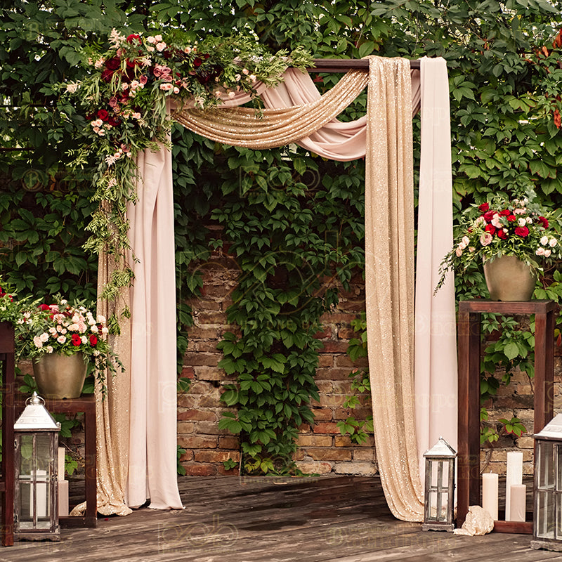 premium one pillowcover backdrops-RUSTIC WEDDING ARCH