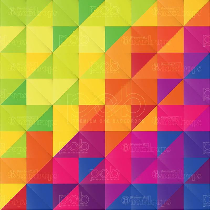 premium one pillowcover backdrops-Rainbow Squares