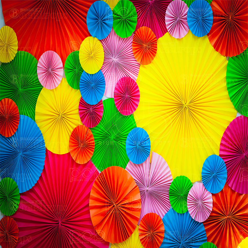 premium one pillowcover backdrops-Rainbow Umbrellas