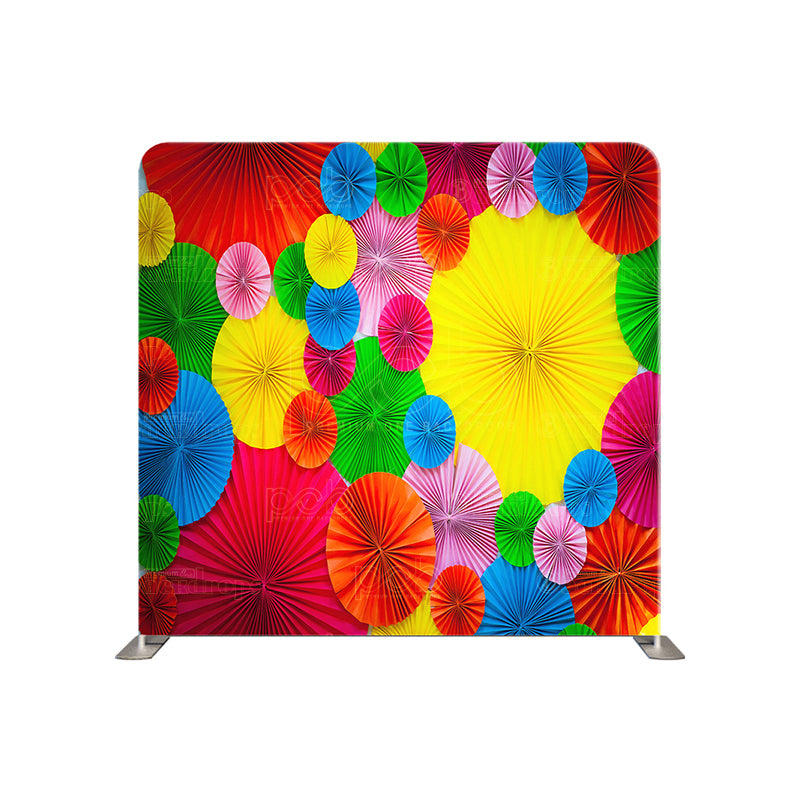 premium one pillow cover backdrops-Rainbow Umbrellas