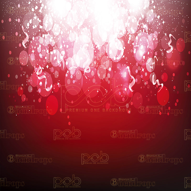 premium one pillowcover backdrops-Red Bubbles