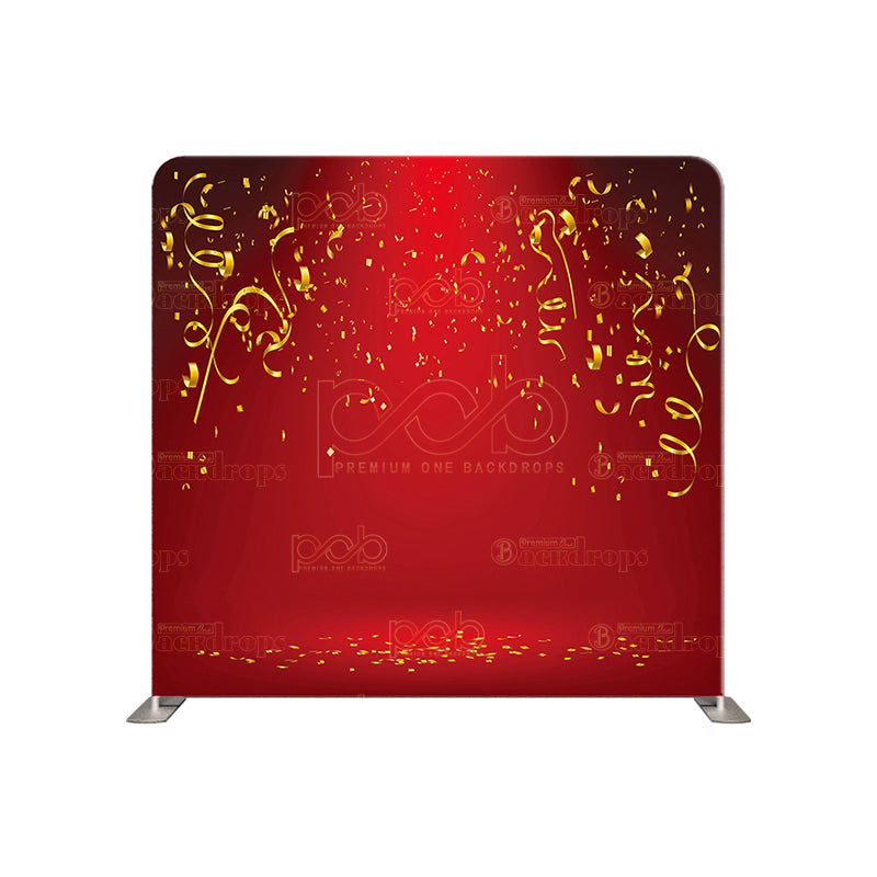 premium one pillow cover backdrops-Red Confetti