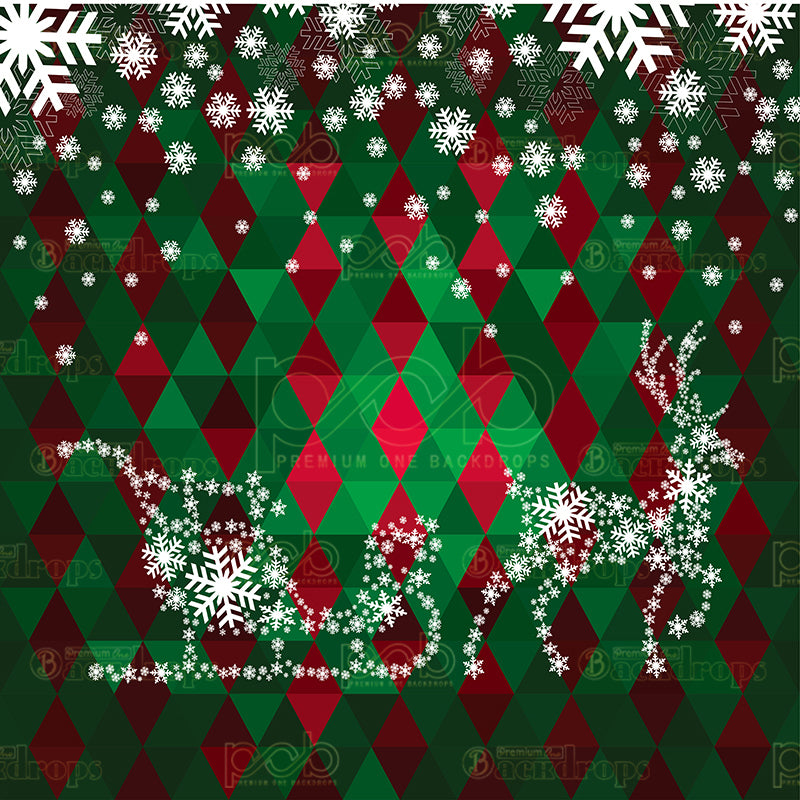 premium one pillowcover backdrops-Reindeer