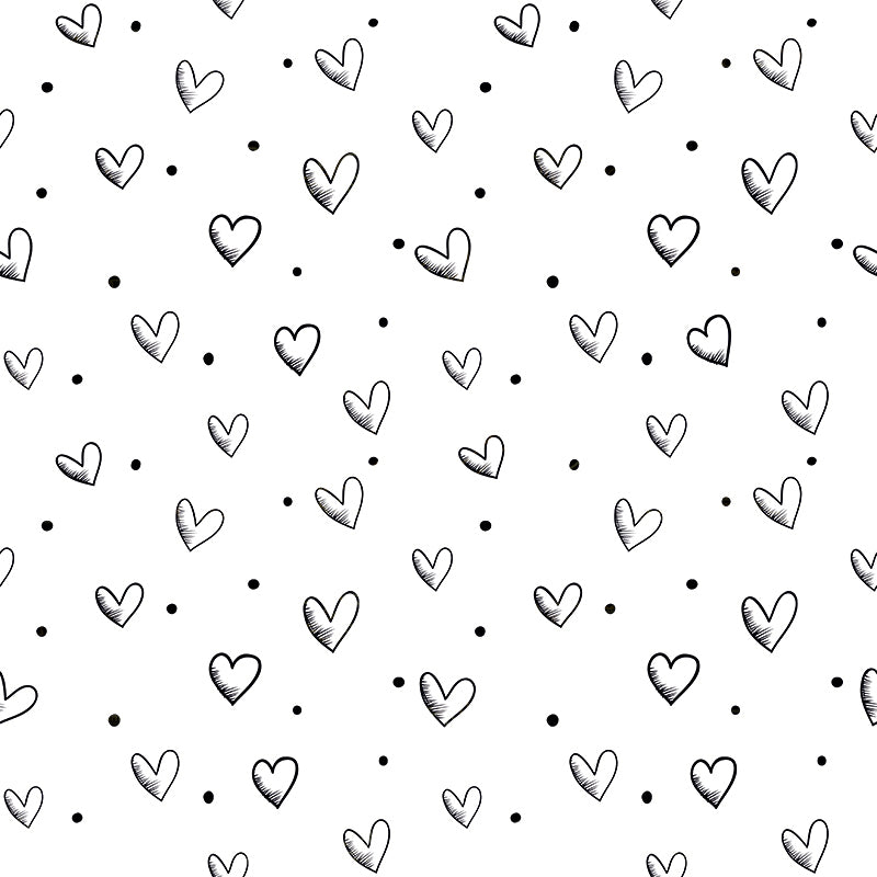 premium one pillowcover backdrops-Retro Hearts