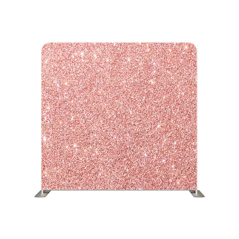 premium one pillow cover backdrops-Rose Gold Sparkle