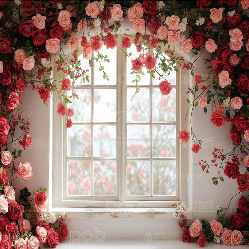 premium one pillowcover backdrops-Rose Window
