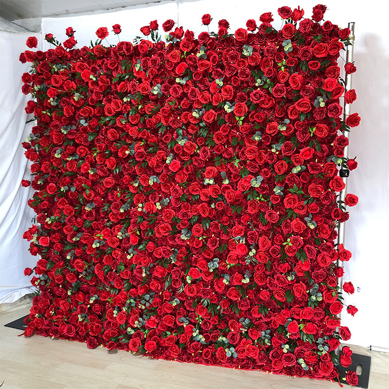 Ruby Red Flower Wall