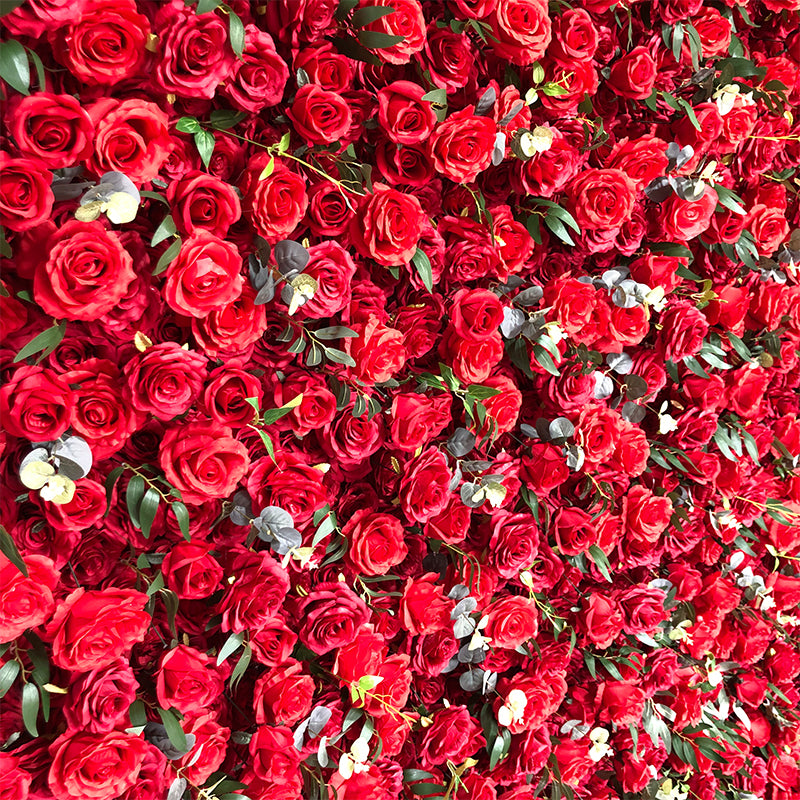 Ruby Red Flower Wall