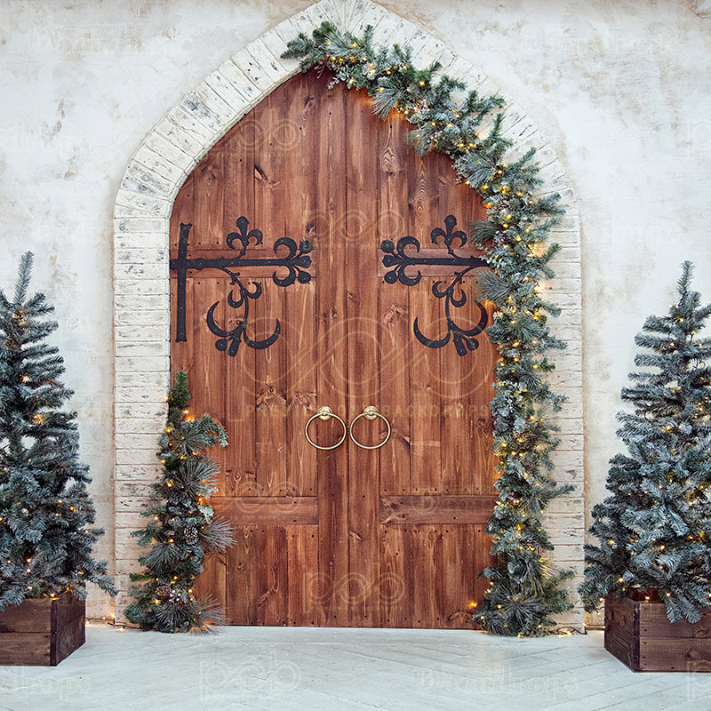 premium one pillowcover backdrops-Santas Front Door