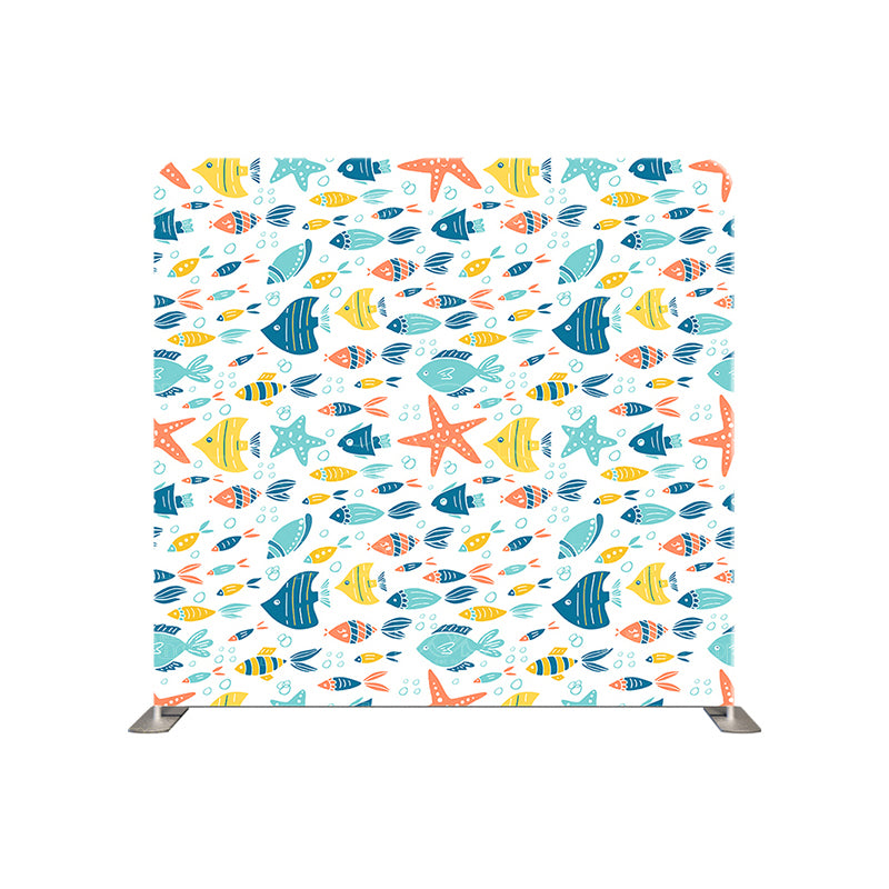 premium one pillowcover backdrops-Schools Of Fish