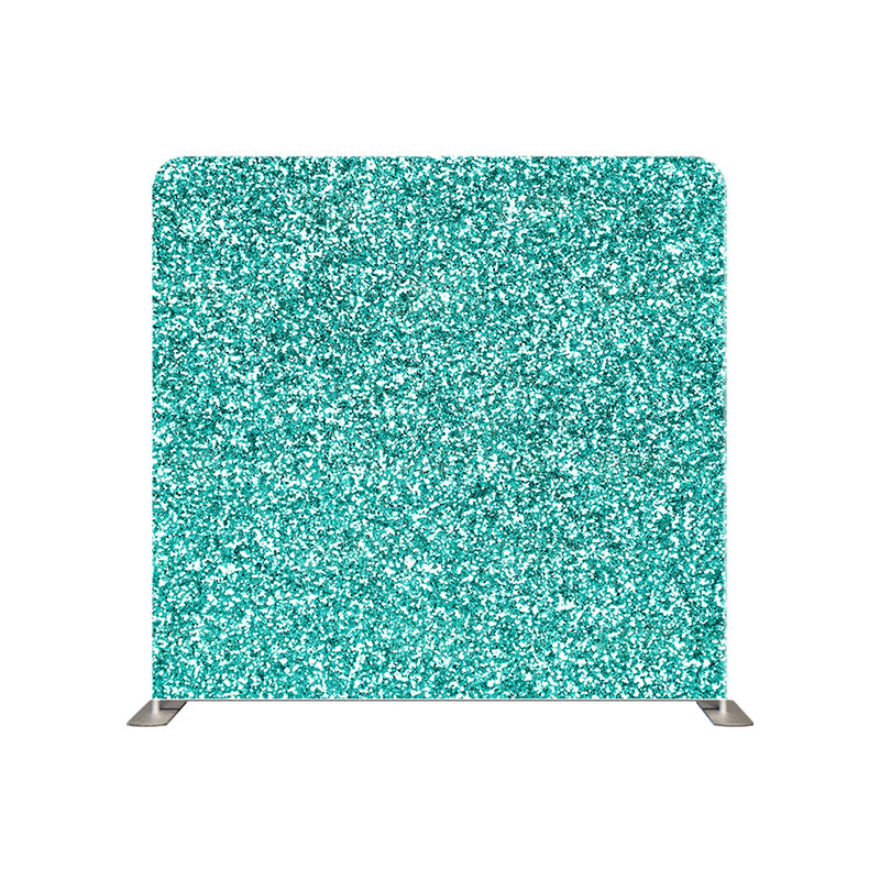 premium one pillow cover backdrops-Sea Green Glitter