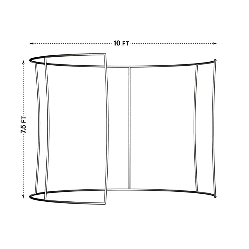 Semi circle 360 enclosure-10FT X 7.5FT