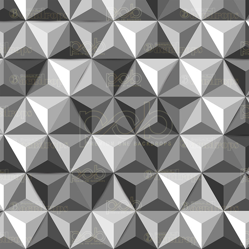 premium one pillowcover backdrops-Silver Geometric