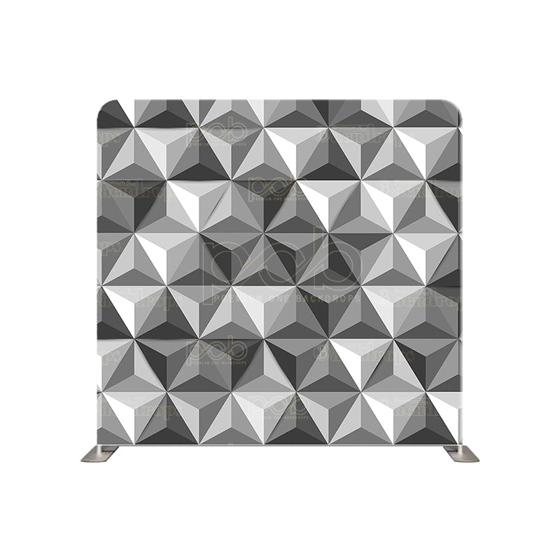 premium one pillow cover backdrops-Silver Geometric