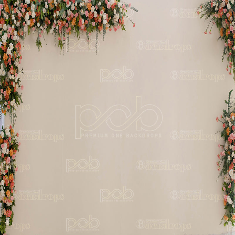 premium one pillowcover backdrops-Simple Flowers