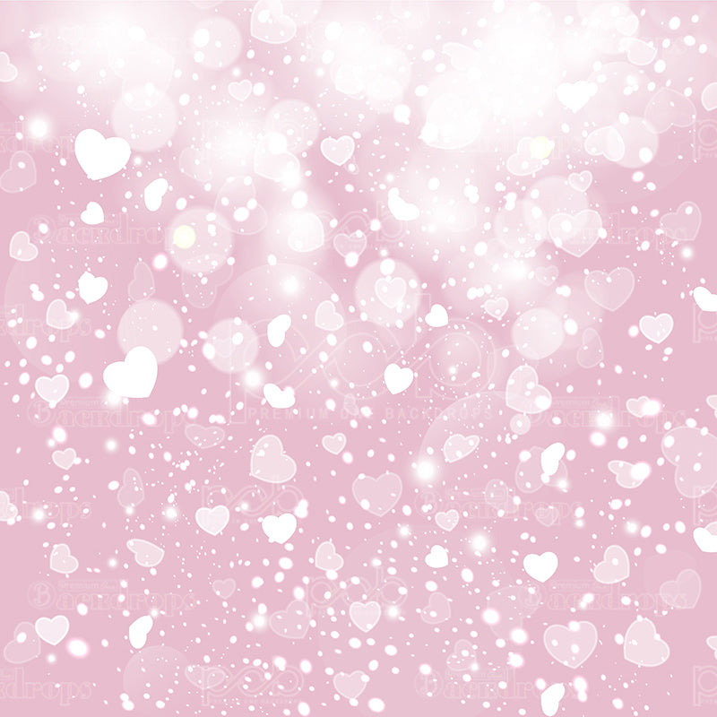 premium one pillowcover backdrops-Simple Sparkle Hearts