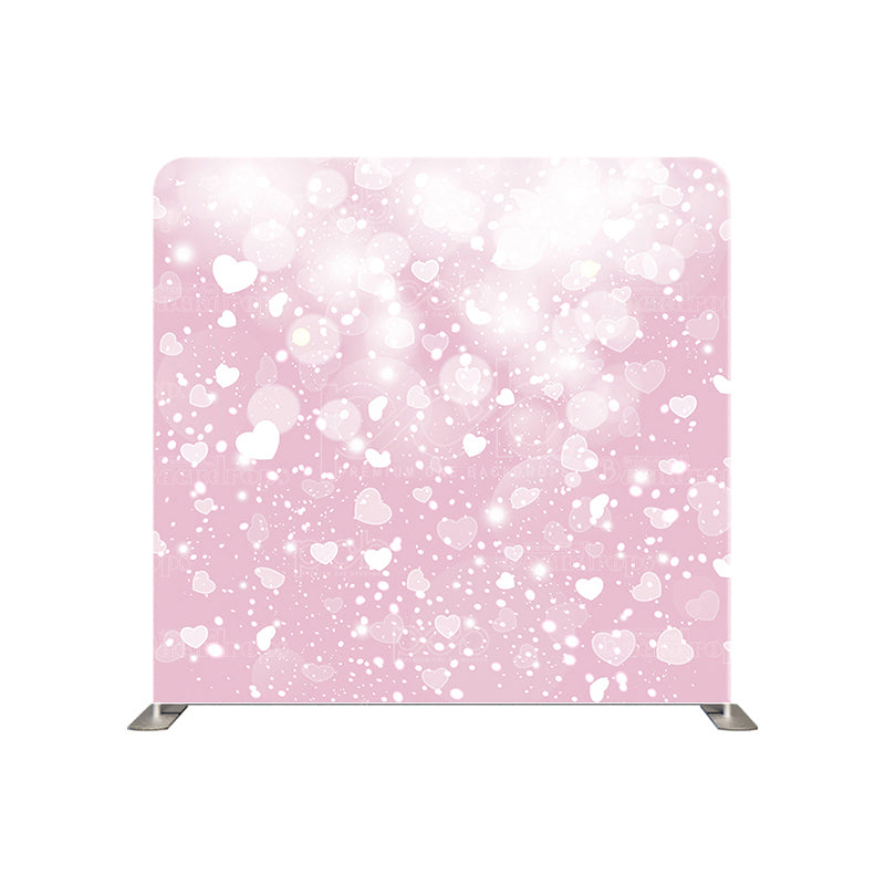 premium one pillow cover backdrops-Simple Sparkle Hearts