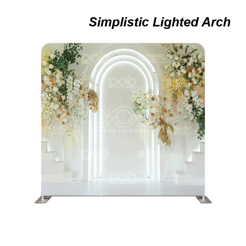 Pillow Cover Backdrop(Simplistic Lighted Archs)