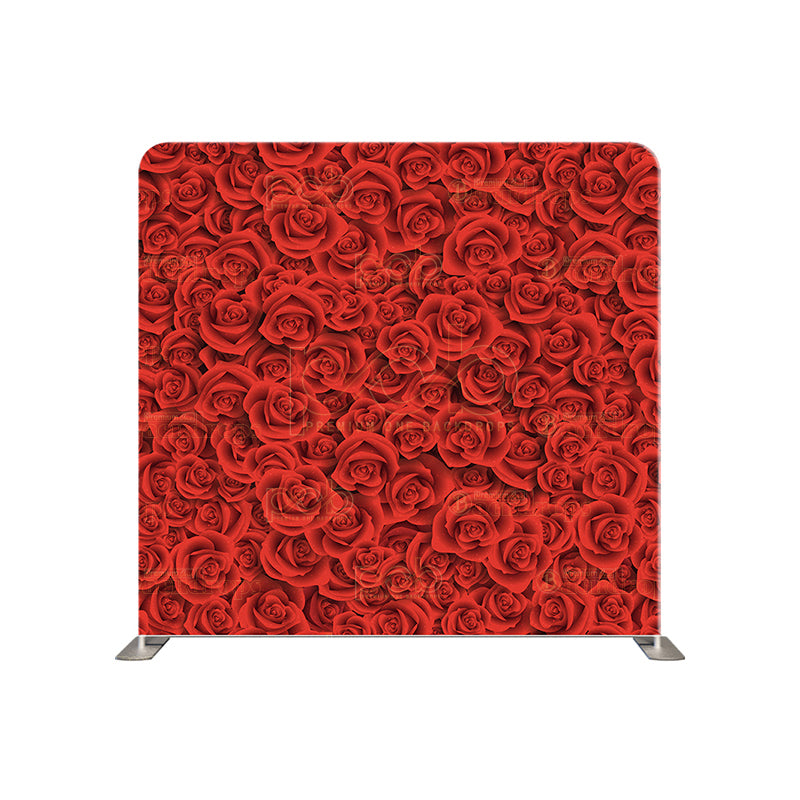 premium one pillow cover backdrops-Small Red Roses