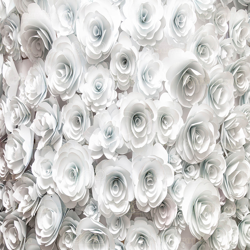 premium one pillowcover backdrops-Small White Paper Floral