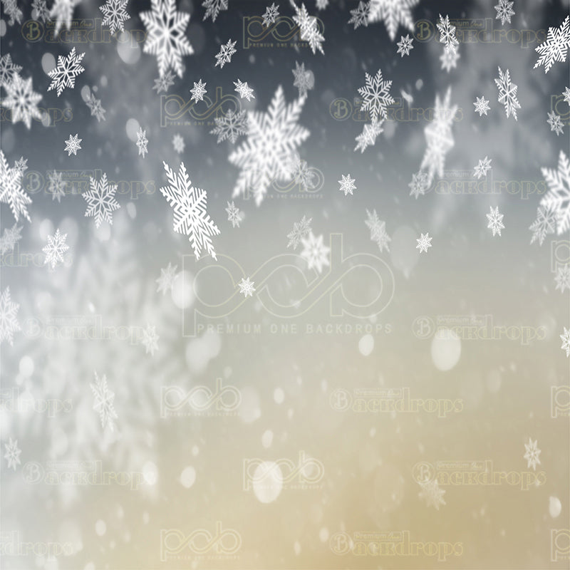 premium one pillowcover backdrops-Snowflake Bokeh