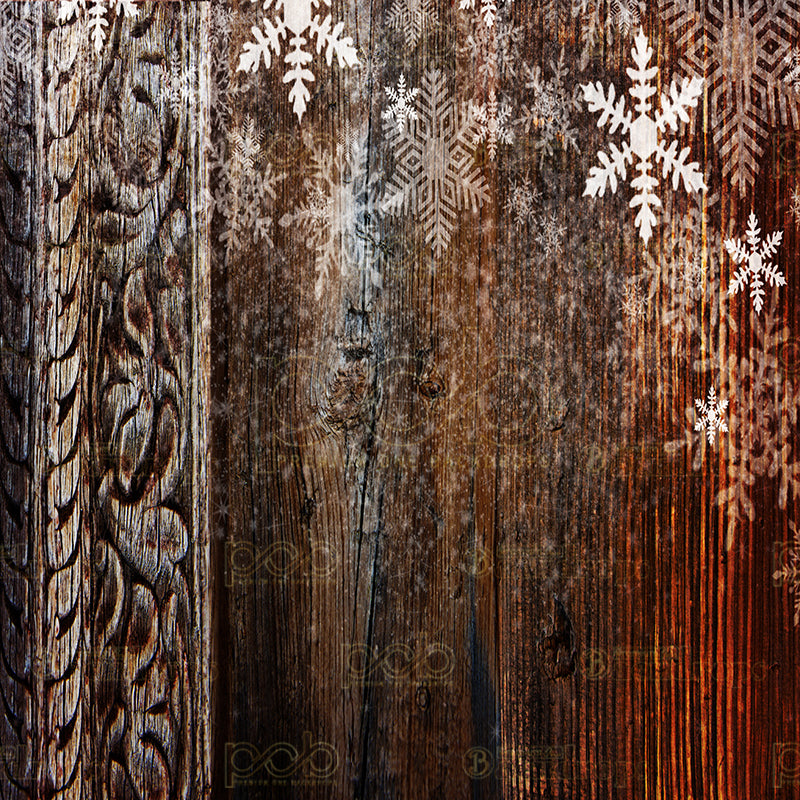 premium one pillowcover backdrops-Snowflake Fall