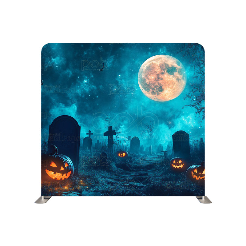 premium one pillowcover backdrops-Spooky Graveyard