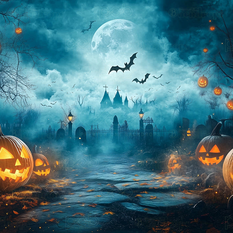 premium one pillowcover backdrops-Spooky Night