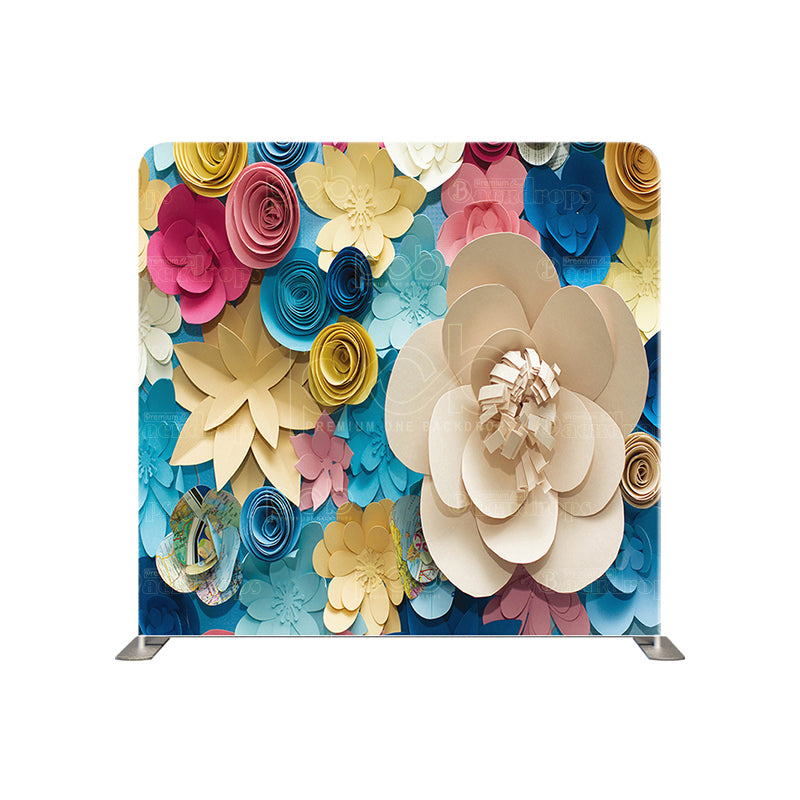 premium one pillow cover backdrops-Spring Paper Flower