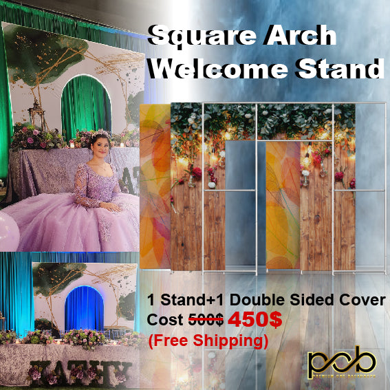 10x9ft Wedding Party Flower Square Frame Welcome Stand Door