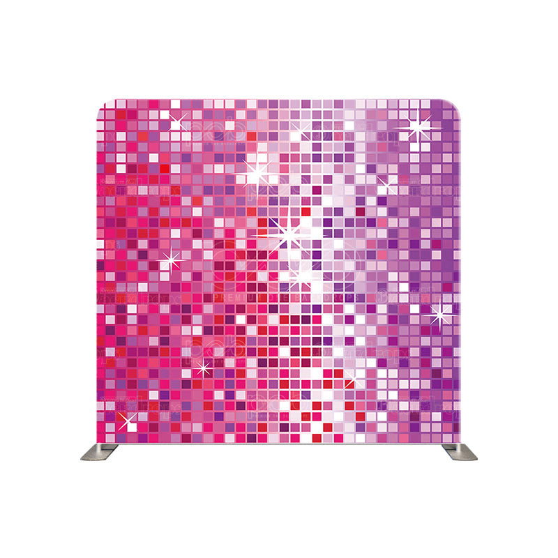 premium one pillow cover backdrops-Pink Star Sequin