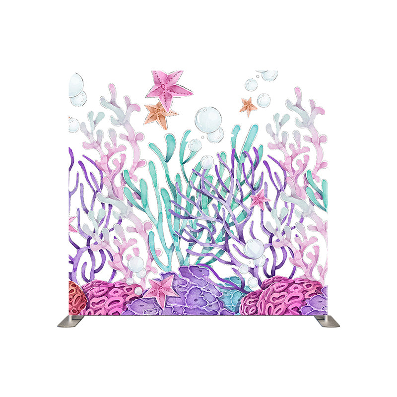 premium one pillowcover backdrops-Starfish Among Coral