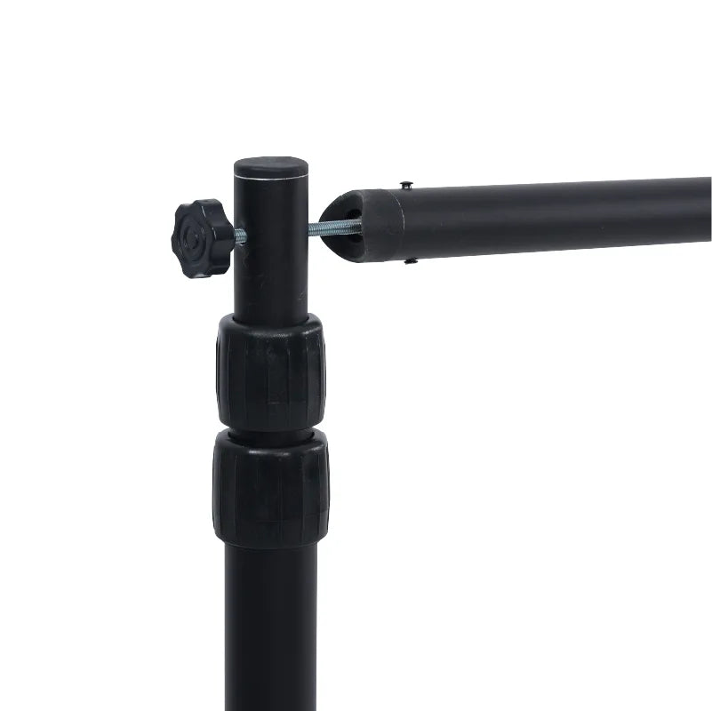 Push-button pole connection detail for 10ft step and repeat banner frame